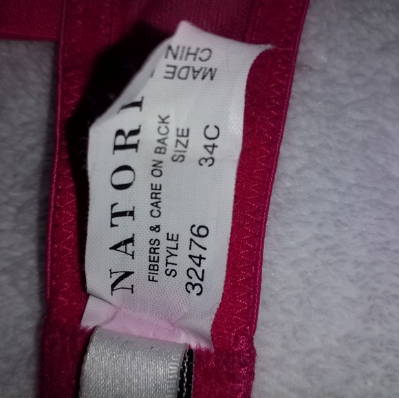 NEW NATORI BRA IN A HOT PINK RED LIGHT PADDING 34C - Picture 4 of 5
